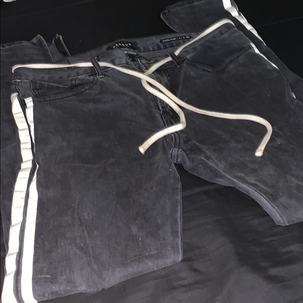 Men’s biker stacked skinny jeans